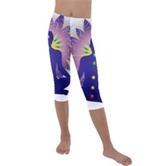 Kids  Lightweight Velour Capri Leggings  