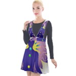 Chakra Plunge Pinafore Velour Dress