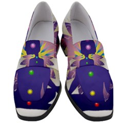 Women s Chunky Heel Loafers 