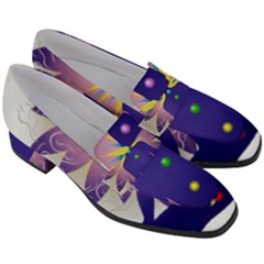 Women s Chunky Heel Loafers 