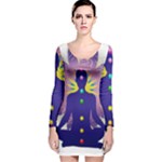 Chakra Long Sleeve Velvet Bodycon Dress