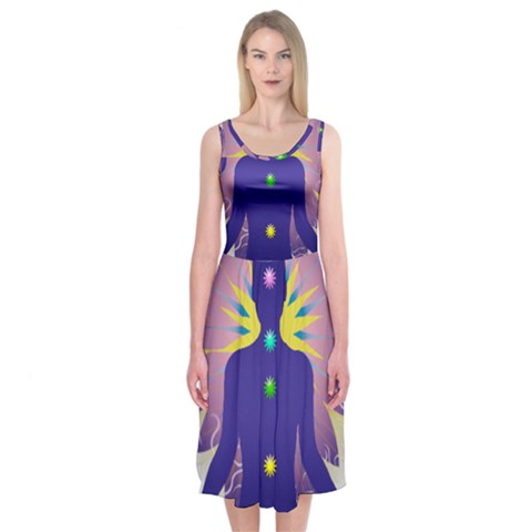Chakra Midi Sleeveless Dress from ArtsNow.com