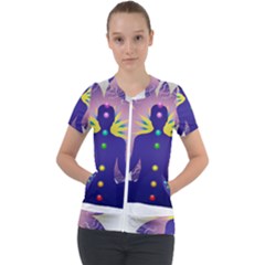 Short Sleeve Zip Up Jacket 