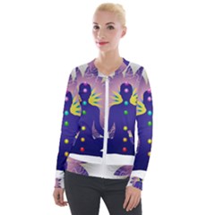 Velvet Zip Up Jacket 