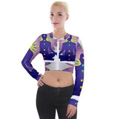 Long Sleeve Cropped Velvet Jacket 