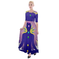 Half Sleeves Maxi Dress 