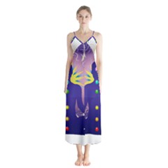 Button Up Chiffon Maxi Dress 