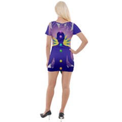 Short Sleeve Asymmetric Mini Dress 