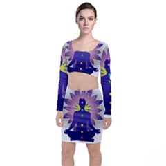 Long Sleeve Crop Top & Bodycon Skirt Set 