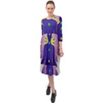 Chakra Ruffle End Midi Chiffon Dress