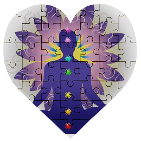 Chakra Wooden Puzzle Heart from ArtsNow.com