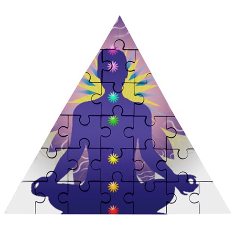 Chakra Wooden Puzzle Triangle from ArtsNow.com