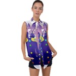 Chakra Sleeveless Chiffon Button Shirt