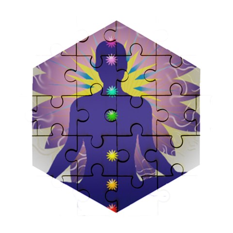 Chakra Wooden Puzzle Hexagon from ArtsNow.com