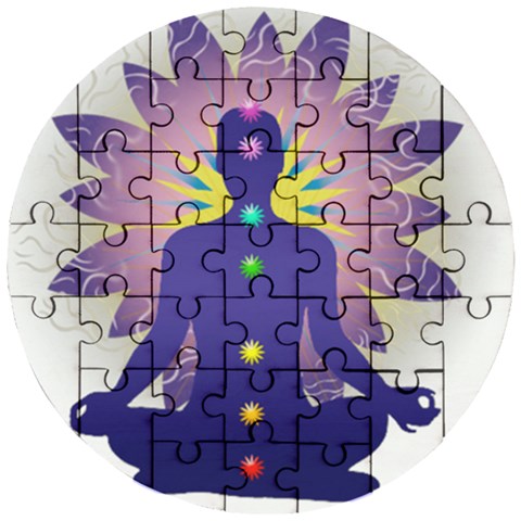 Chakra Wooden Puzzle Round from ArtsNow.com