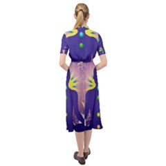 Keyhole Neckline Chiffon Dress 
