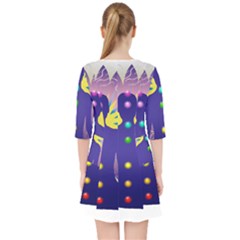 Quarter Sleeve Pocket Dress 