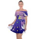 Chakra Off Shoulder Velour Dress