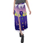 Chakra Velour Split Maxi Skirt