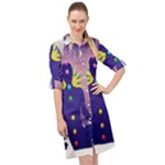 Chakra Long Sleeve Mini Shirt Dress