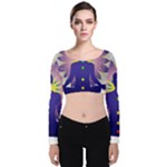 Chakra Velvet Long Sleeve Crop Top