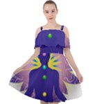 Chakra Cut Out Shoulders Chiffon Dress