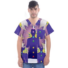 Men s V-Neck Scrub Top 