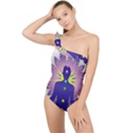 Chakra Frilly One Shoulder Swimsuit