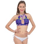 Chakra Cross Front Halter Bikini Top