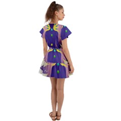 Flutter Sleeve Wrap Dress 