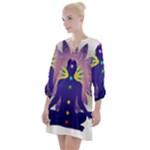 Chakra Open Neck Shift Dress