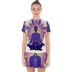 Chakra Drop Hem Mini Chiffon Dress