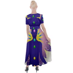 Button Up Short Sleeve Maxi Dress 