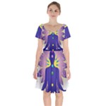 Chakra Short Sleeve Bardot Dress