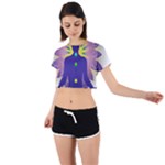 Chakra Tie Back Short Sleeve Crop Tee