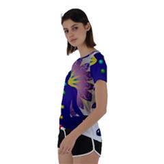 Short Sleeve Open Back T-Shirt 