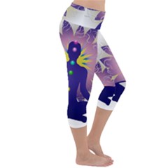 Lightweight Velour Capri Yoga Leggings 