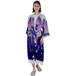 Chakra Maxi Satin Kimono