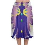 Chakra Velvet Flared Midi Skirt