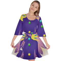 Velour Kimono Dress 