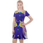 Chakra Cap Sleeve Velour Dress 