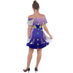 Off Shoulder Velour Dress 