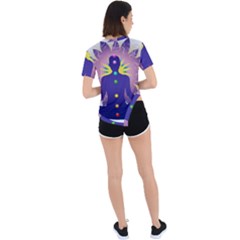 Asymmetrical Short Sleeve Sports T-Shirt 