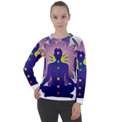 Chakra Women s Long Sleeve Raglan Tee from ArtsNow.com