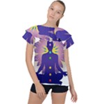 Chakra Ruffle Collar Chiffon Blouse