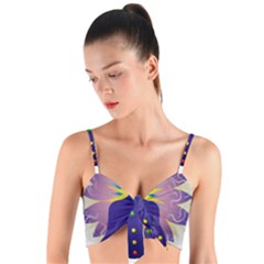 Woven Tie Front Bralet 