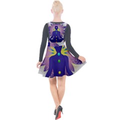 Plunge Pinafore Velour Dress 