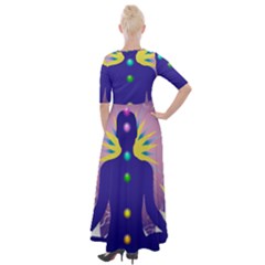Half Sleeves Maxi Dress 
