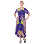 Chakra Front Wrap High Low Dress
