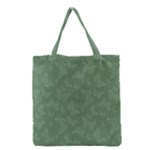 Asparagus Green Butterfly Print Grocery Tote Bag